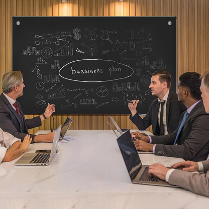 Magnetic Glass Whiteboard - Glass Dry Erase Board 48"x36" Large Frameless Board for Walls Office School and Home