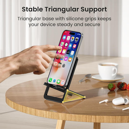 Itramax Tablet Stand for Desk,Foldable iPad Stand Desktop,Adjustable Portable Tabletop Nightstand Holder for Kindle Fire,Scribe,Paperwhite,iPhone 17 16 15,iPad Pro,Air,Mini,Samsung Galaxy Tab S10 S9