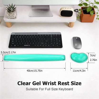 Gel Keyboard & Mouse Wrist Rest Set - Keyboard Wrist Rest Pad & Mouse Support for Office Gaming Pad Computer Laptop Ergonomic Comfortable Pain Relief- Pad Set (Mouse Support Only)