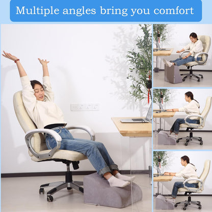 Foot Rest for Under Desk at Work.Multifunctional 3-Tier Foot Stool,with Washable Footrest.for Under Desk,Office Chair Gaming Chair & Sofa,Leg Elevation Pillow,Supports Posture-Brown