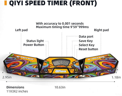 Professional Speed Cube Timer,Touch Control Timer with Display,Cube Race Stack Competition a Great Gift for Boys and Girls (Vermilion Bird)