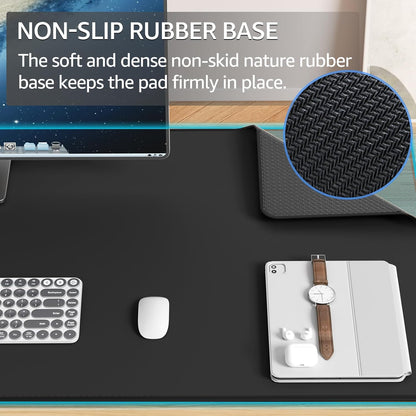 KTRIO Large Gaming Mouse Pad Desk Mat, Superior Micro-Weave Cloth for Precise Mouse Control, Non-Slip Rubber Base, Stitched Edges, Water-Resistant, for Gamer, Office & Home, 31.5" x 11.8" inches
