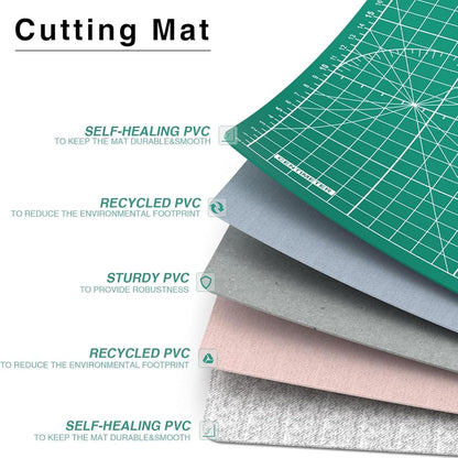 DIYSELF Cutting Mat 12in×18in, Cutting Mats for Crafts, Self Healing Cutting Mat A3, Fabric Cutting Mats Double Side for Sewing, Quilting, Craft Mat for Desktop, Matting & Mounting Materials
