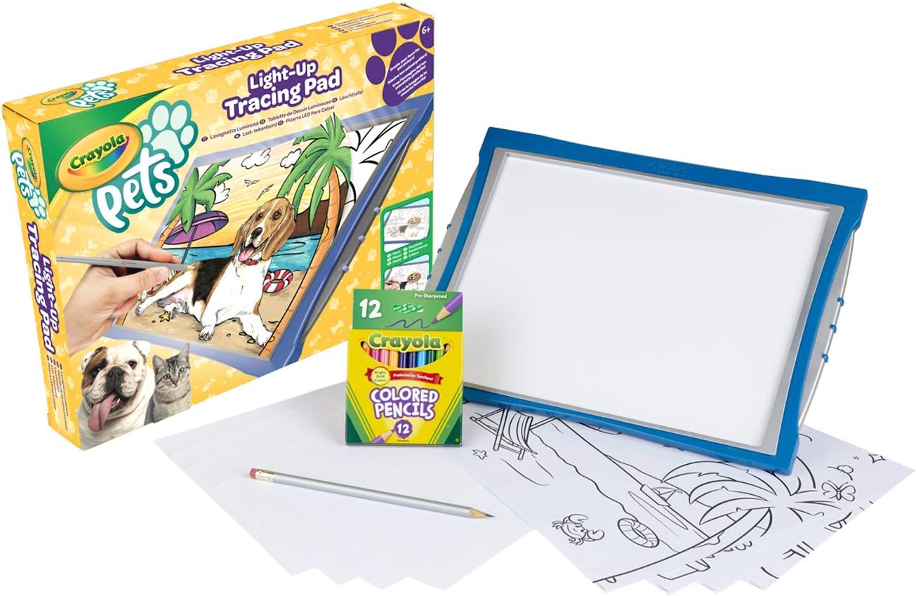 Crayola Light Up Tracing Pad, Pet Pictures, Gift for Pet Lovers, Kids & Adults, Multi
