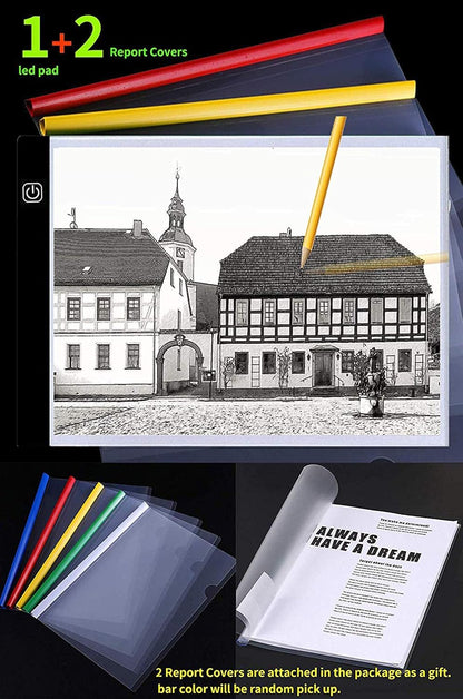 Diamond Painting A4 Ultra-Thin Portable LED Light Box Tracer USB Power Cable Dimmable Brightness LED Artcraft Tracing Light Pad for Artists Drawing Sketching Animation Stencilling X-ray Viewing