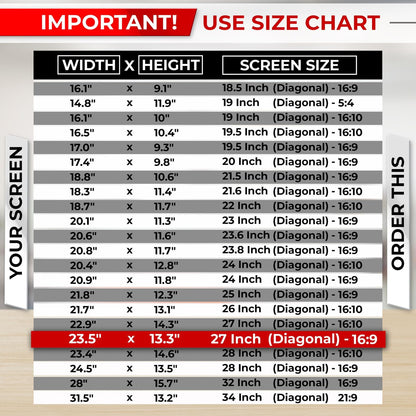 SightPro 24 Inch 16:9 Computer Privacy Screen Filter for Monitor - Privacy Shield and Anti-Glare Protector