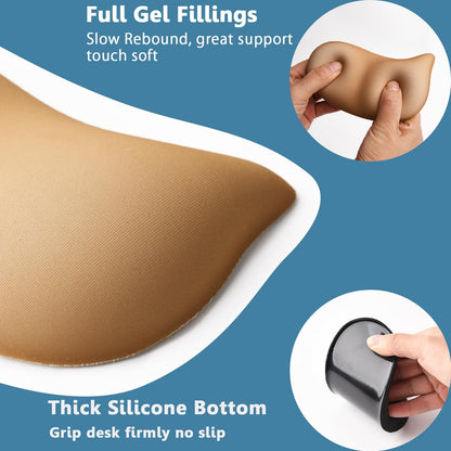 Ergonomic Mouse Wrist Rest Pad, Small Gel Mouse Keyboard Support Cushion Non-Slip Base, for Easy Typing and Wrist Pain Relief Office Computer, Laptop, PC Gaming (Blue)