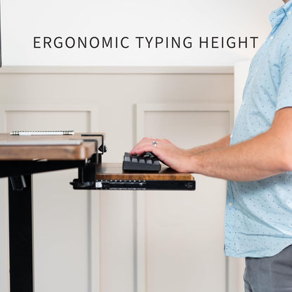 VIVO Large Keyboard Tray Under Desk Pull Out with Extra Sturdy C Clamp Mount System, 27 (33 Including Clamps) x 11 Inch Slide-Out Platform Computer Drawer for Typing, Black, MOUNT-KB05E