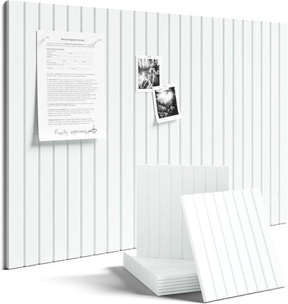 Fluxynara Large Felt Bulletin Board 48" x 36" Cork Board Alternative-12 Pack with 70 Safe Removable Adhesive Tabs, Cork Boards for Walls Cork Board for Home Office Classroom Pin Board (Oatmeal)