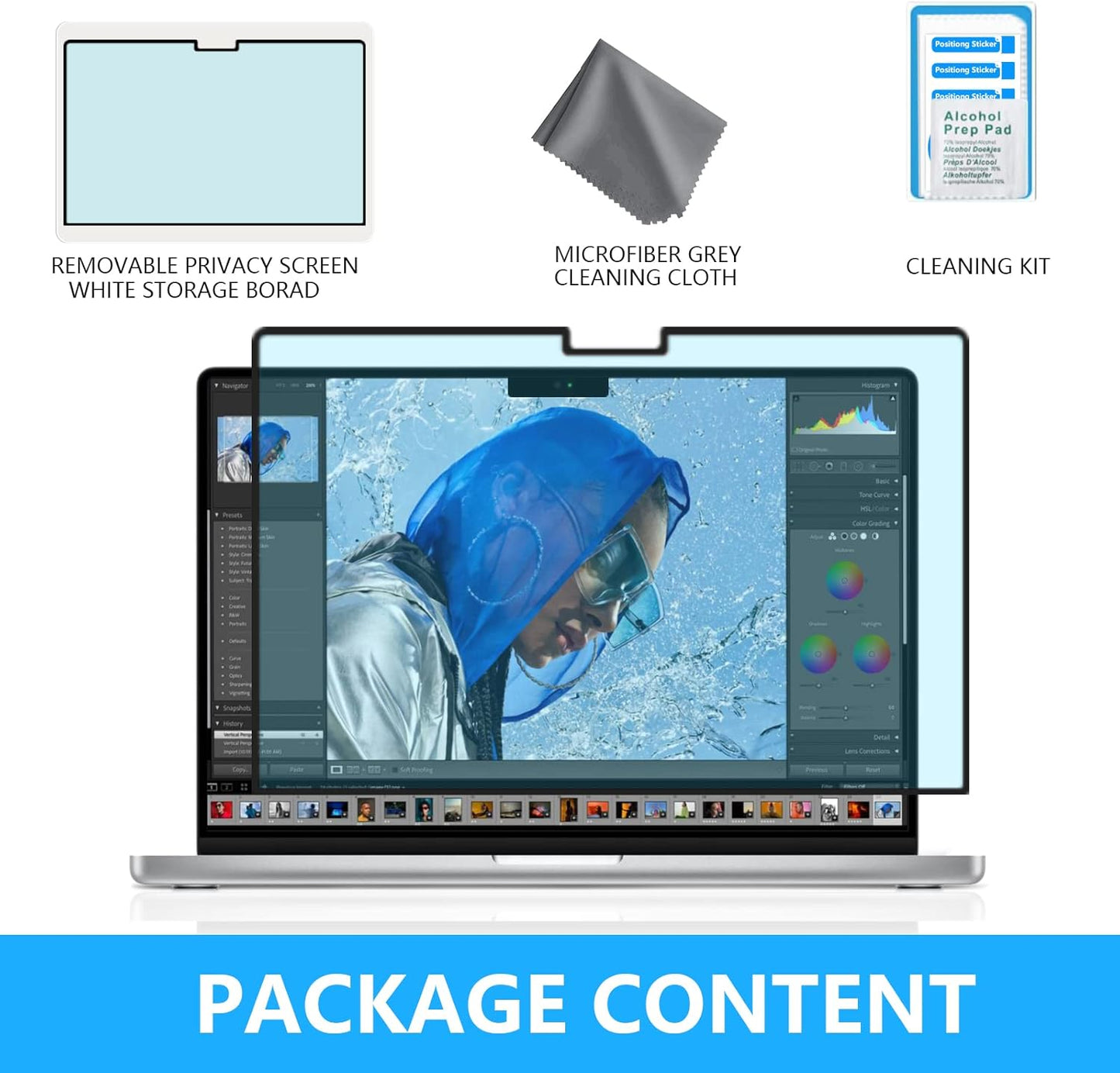 [2 Pack] 27 Inch Computer Privacy Screen , 16:9 Aspect Ratio Monitor Privacy Filter with Anti-Glare, Anti-Blue Light & Anti-Spy Protection, Removable Anti-Scratch Screen Protector for 27-Inch Widescreen Monitors