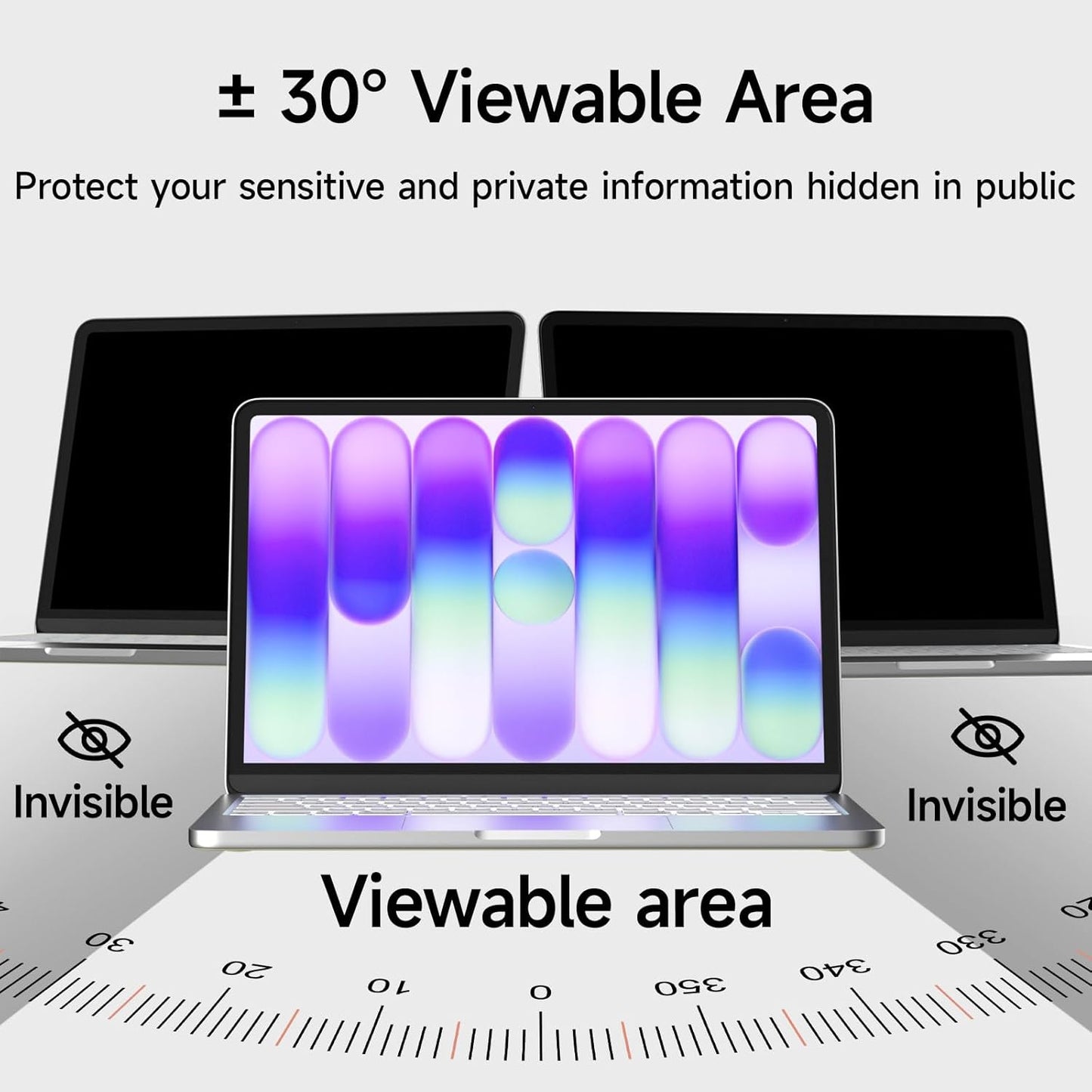 [2-Pack] Privacy Screen For Computer Monitor, 27-Inch 16:9 Aspect Ratio; Anti Spy/Bule Light/Glare And Eye Protection, 2 Install Ways Removable For Office, Airport, Cafe And Other Public Area; Diagonal 27 Inches, Width 23.53 Inches, Height 13.24 Inches