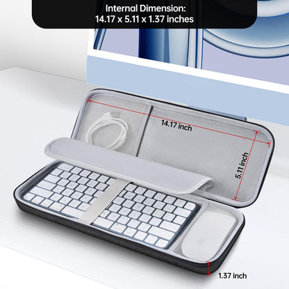 Magic Keyboard Sleeve Case Cover, Hard Storage Case Bag Compatible with Apple iMac 24 inch M4 M3 Magic Keyboard w/Out Touch ID A2449 A2450 A1644 & Magic Mouse Combo