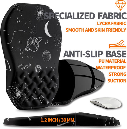 Ergonomic Slope Mouse Pad Wrist Support, Wrist Rest Mousepad for Carpal Tunnel Pain Relief with Massage Bulge and Slow Rebound Memory Foam (12x8 inch, Black)