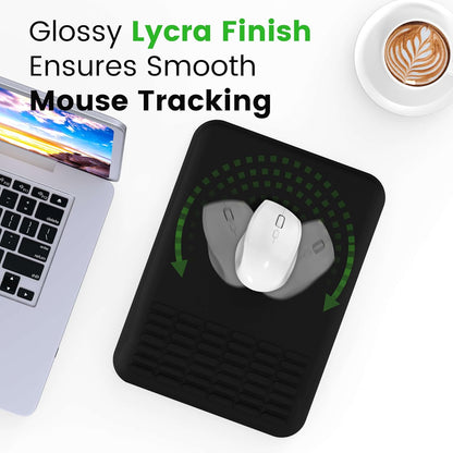 MEKASS Ergonomic Mouse Pad with Wrist Rest, Mouse Pad with Wrist Support for Pain Relief, Memory Foam Mousepad with Massage Design, Non-Slip PU Base for Office, Home, Desk (Classic Black)