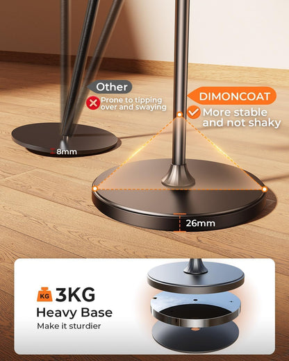 DIMONCOAT Phone Stand for Desk, Angle Height Adjustable Phone Holder for Desk, Aluminum Alloy Universal iPhone Holder, Retractable Cell Phone Stand Recording Office for iPhone 17 16 15 Pro Max S26