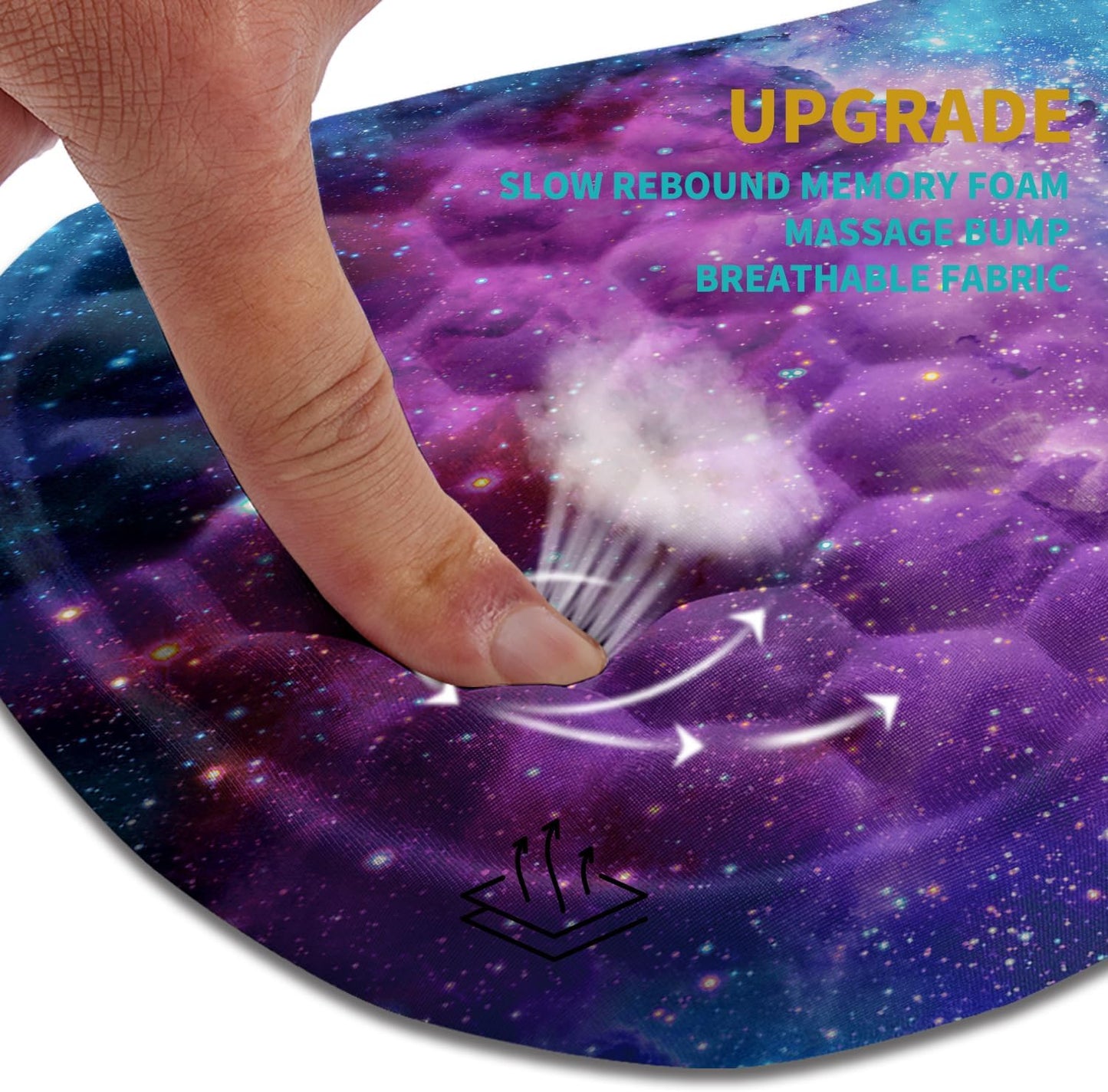 Hokafenle Ergonomic Mouse Pad Wrist Support, Wrist Rest Mousepad for Carpal Tunnel Pain Relief with Integrated Memory Foam Slope Massage Bulge (11.8x7.9 inch,Topographic Contour)