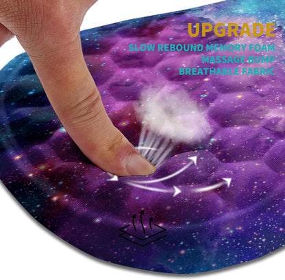 Hokafenle Ergonomic Mouse Pad Wrist Support, Wrist Rest Mousepad for Carpal Tunnel Pain Relief with Integrated Memory Foam Slope Massage Bulge (11.8x7.9 inch,Topographic Contour)