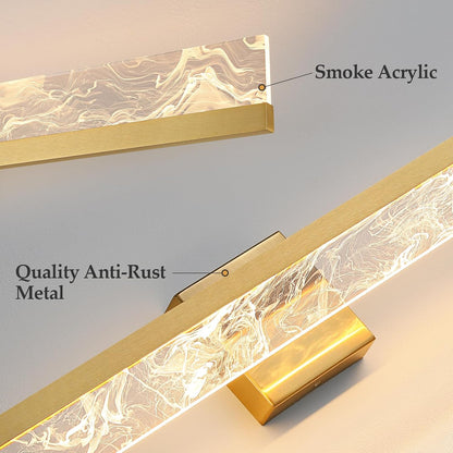 AIJIASI 39-Inch Brushed Gold Vanity Light Fixture, 28W Dimmable LED Modern Light Bar for Bathroom Mirror, Restroom, Bedroom (3000K)