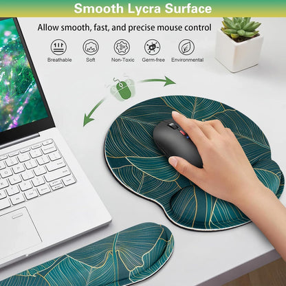 Ergonomic Keyboard Wrist Rest, Mouse Pad with Wrist Rest Anime, Cat Gaming Mousepad with Wrist Support, Memory Foam Wrist Rest Set for Computer Keyboard, Funny Cute Office Desk Accessories