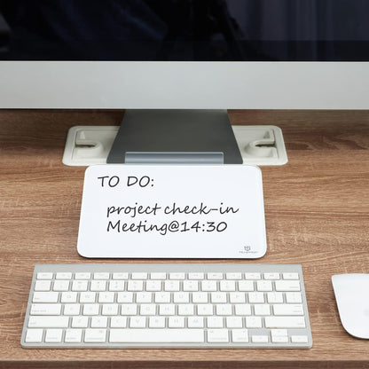 Desktop Glass White Board with Storage ＆ Small Desktop Glass Dry-Erase whiteboard