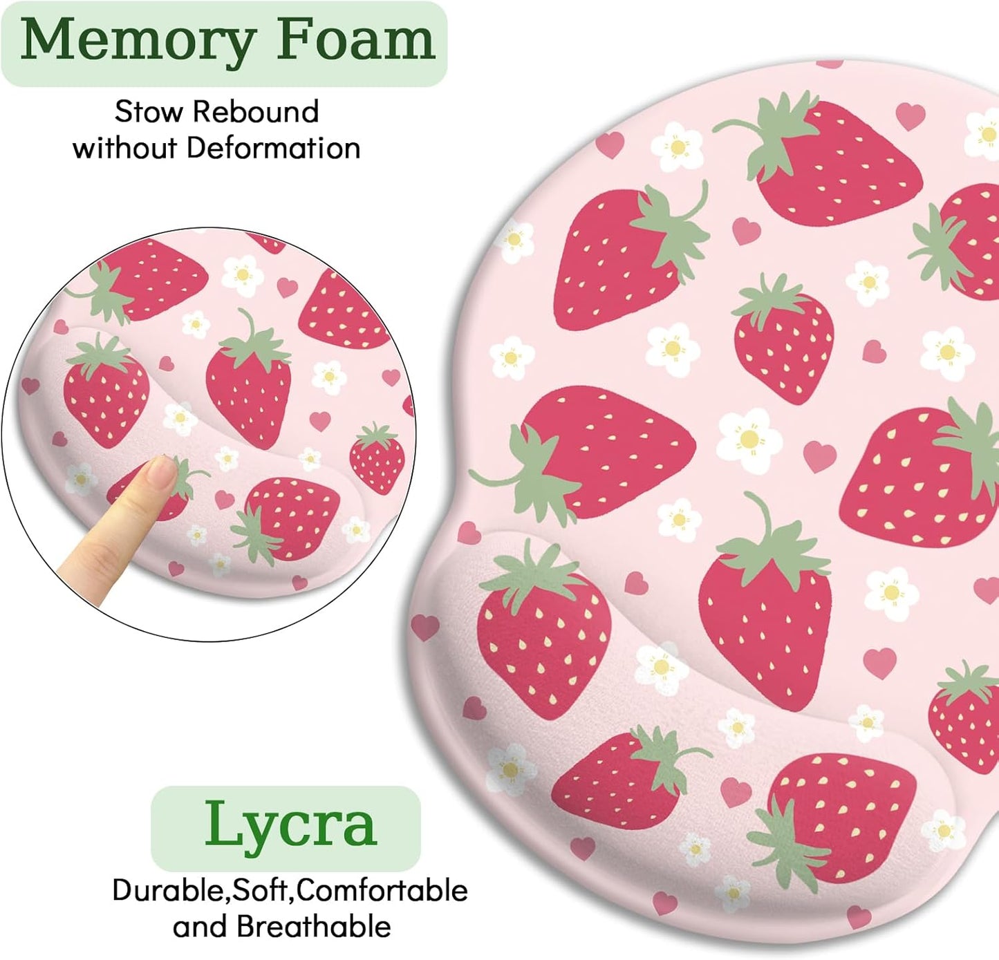 LIMKRIAN Cat Ergonomic Mouse Pad with Wrist Rest, Gaming Mouse Pad with Wrist Support, Funny Mouse Pads for Desk, Computer Mousepad with Non-Slip Pain Relief PU Base, Cute Office Desk Accessories
