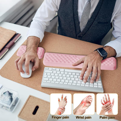Keyboard Wrist Rest Mouse Wrist Support, Memory Foam Wrist Rest Pad for Computer Laptop, Ergonomic Wrist Cushion Support for Typing Pain Relief, Gaming Home Office, Purple