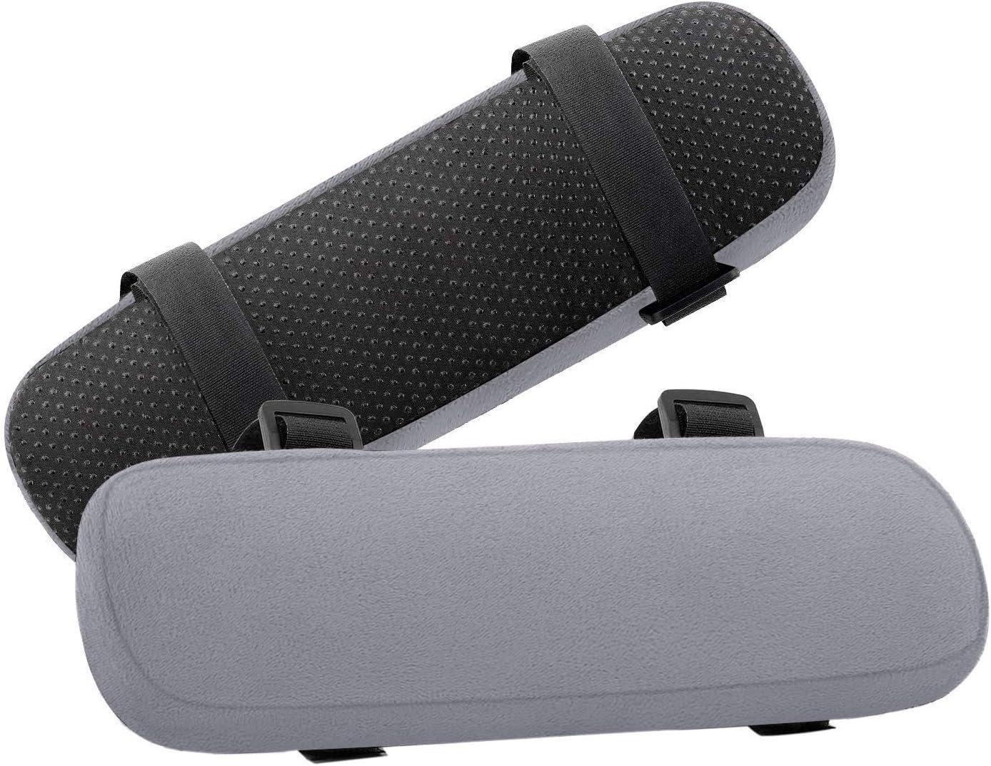 MOSISO Chair Armrest Pads (2 Pack), Memory Foam Home/Office Chair Arm Rest Covers Comfy Computer Gaming Elbow Cushion Removable Washable Elbow Support Forearm Pressure Relief, Black