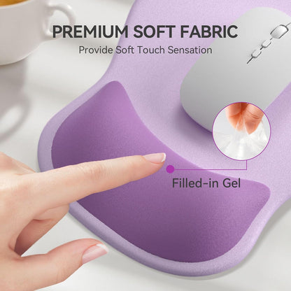 Ergonomic Mouse Pad with Wrist Rest,Cute Gel Mousepad Wrist Support - Small Mini Portable for Travel Mouse Pads for Desk Laptop,Computer,Office & Home Decor (Pink&Light Pink)
