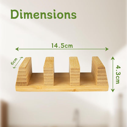 GuanQiao Cutting Board Holder Stand, Bamboo Storage Rack, Pot Lid Holder for Countertop Cabinet