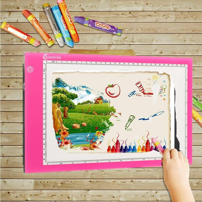 XIAOSTAR Light Box Drawing Pad A5, Tracing Board with Micro USB Cord Charge Cable and Brightness Adjustable for Artists, AnimationDrawing, Sketching, Animation, X-ray Viewing (A5) Not Rechargeable