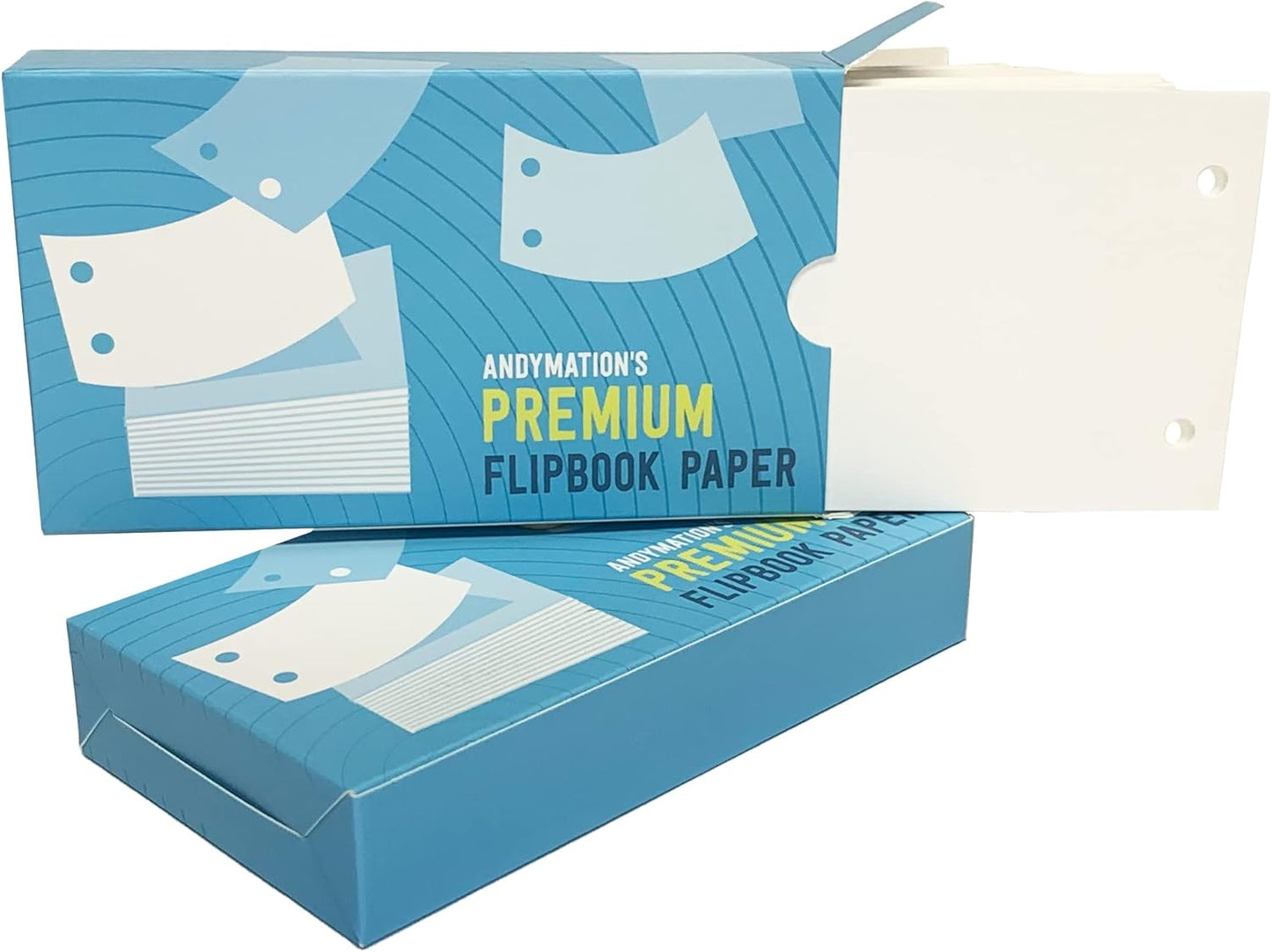Official Andymation's Flipbook Starter Kit for Kids & Adults with LED Light Pad for Drawing & Tracing Animation, Premium Pre-drilled Flip Book Paper, Removable Binding Screws