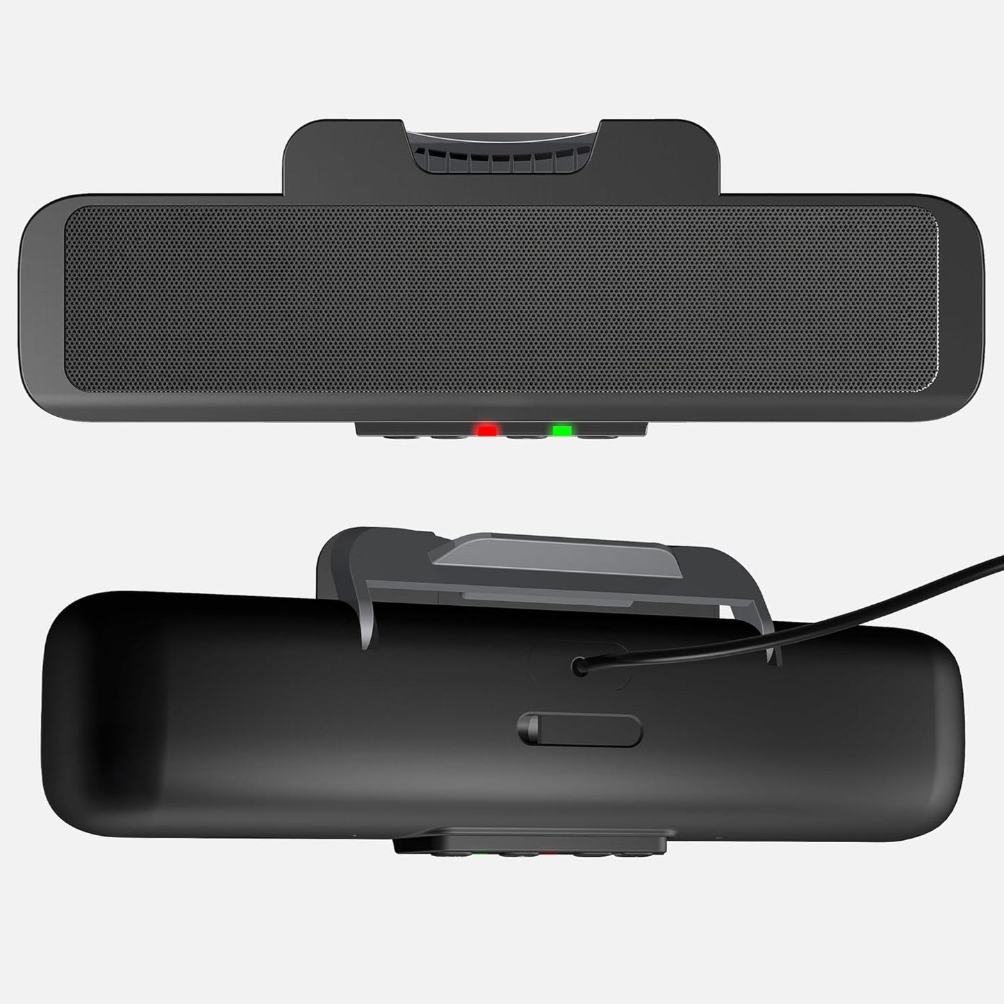 Cyber Acoustics USB Speaker Bar with LED Lights (CA-2890GX) – USB Powered Speaker Bar for PC and Mac, Dynamic LED Lights Sync to Music, Clamps to Monitors up to 1.5 Inches, Great for Music and Gaming