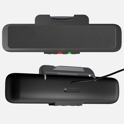Cyber Acoustics USB Speaker Bar with LED Lights (CA-2890GX) – USB Powered Speaker Bar for PC and Mac, Dynamic LED Lights Sync to Music, Clamps to Monitors up to 1.5 Inches, Great for Music and Gaming