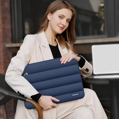 MOSISO Laptop Case 13.3 inch,13-13.3 inch Puffy Laptop Sleeve Compatible with MacBook Neo/Air 13.6 M5 M4 M3 M2 M1/Pro 13/14,HP Dell ASUS Lenovo,Polyester Horizontal Bag with Small Case, Sand