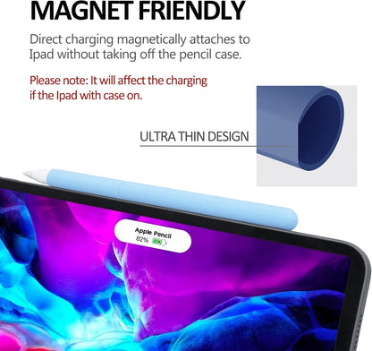 KELIFANG Silicone Case for Apple Pencil Pro 2024 & Apple Pencil 2nd Generation, Cute Pink Protective Skin Sleeve Cover Holder Grip and Tip Cap Accessories Compatible with iPad Pro 11 12.9 13 Inch
