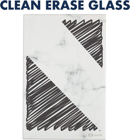 Quartet Glass Desktop Notepad, 9" x 6", Whiteboard, Dry Erase Surface, Dot/White, 2 Pack (GDP96D)