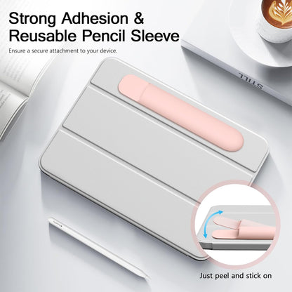MoKo Pencil Case Holder, Adhesive Silicone Pencil Protected Sleeve Compatible with Apple Pencil Pro/ (USB-C)/ 1st/ 2nd Generation, Similarly Sized Styluses Accessories, Black