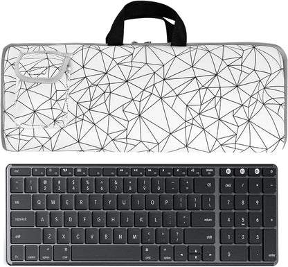 Keyboard Sleeve Travel Case for Logitech MK250 Wireless Keyboard Mouse Combo,Rugged Neoprene Construction Zipper Mouse Storage and Cable Storage Pouch(Black)