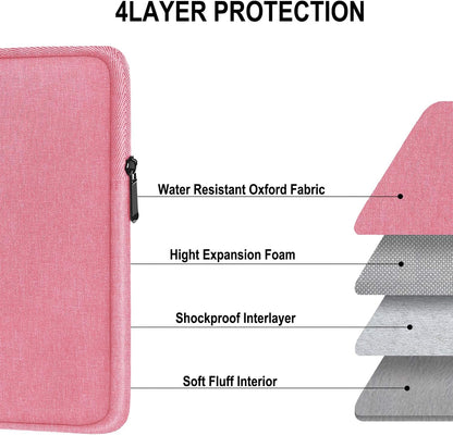 Laptop Sleeve 15.6 Inch, Shockproof Protective Traveling Computer Case, Water Resistant Portable Laptop Carrying Bag Compatible for Lenovo, HP, Dell, Asus,MacBook, Notebook, Black
