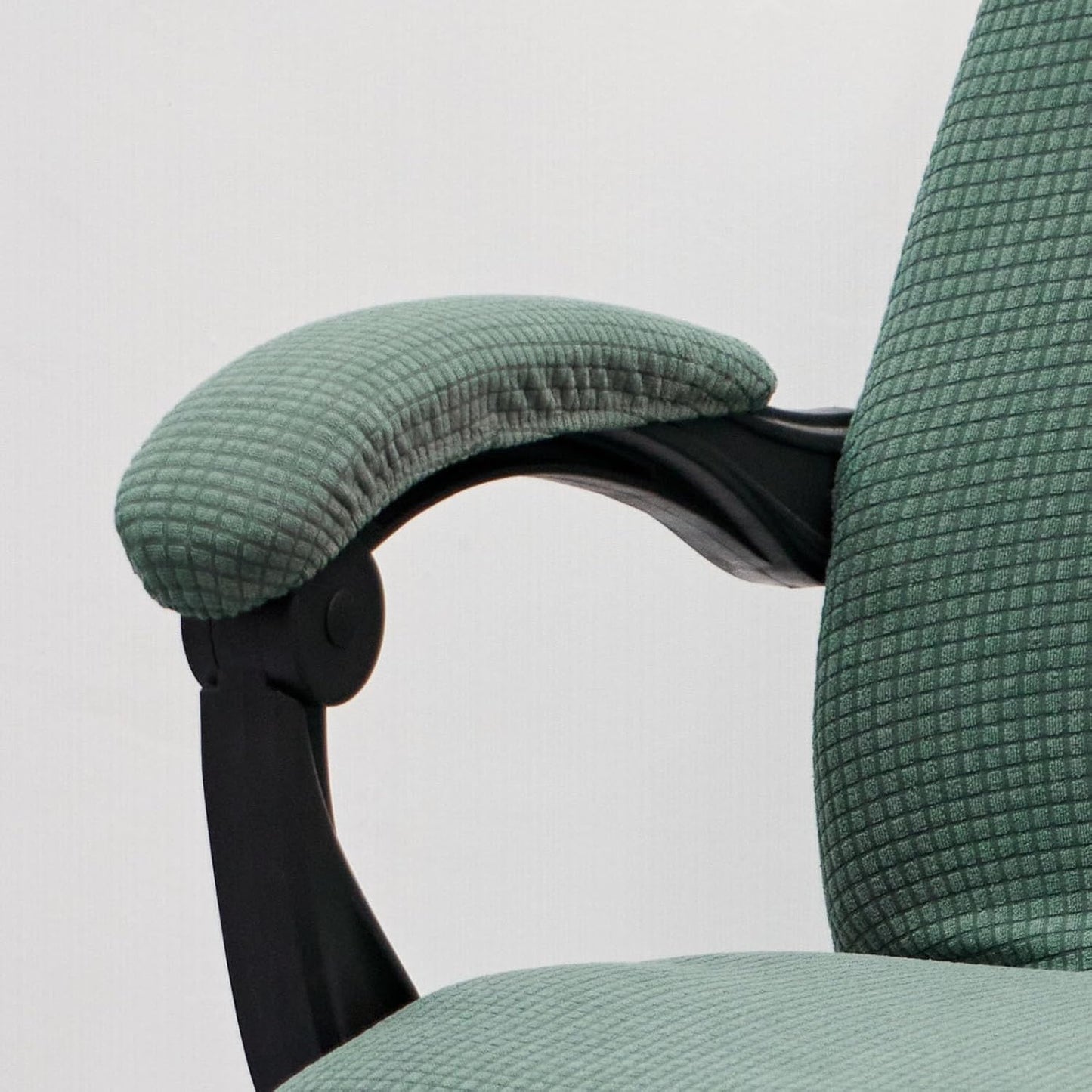 Melaluxe Stretch Office Chair Armrest Covers, Arm Rest Slipcovers (Black)
