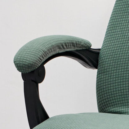 Melaluxe Stretch Office Chair Armrest Covers, Arm Rest Slipcovers (Black)