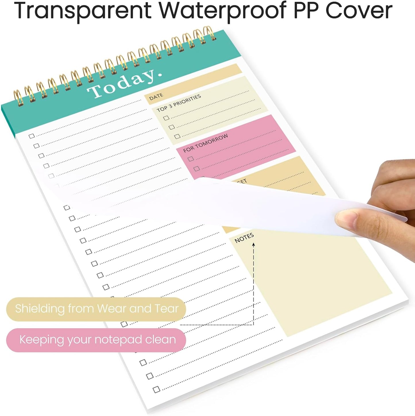To Do List Notepad - To Do List Notebook for Work with 52 Sheets, Undated Daily Planner Perfect for Enhanced Productivity and Goal Achievement - Green