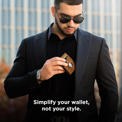 SERMAN BRANDS Money Clip Wallet - Mens Wallets slim Front Pocket RFID Blocking Card Holder Minimalist Mini Bifold