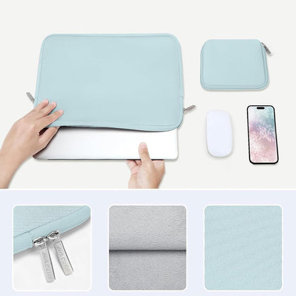 MOSISO Laptop Case 13.3 inch, 13-13.3 inch Laptop Sleeve Bag Compatible with MacBook Air/Pro 13/Pro 14 M5 M4 M3 M2 M1, HP Dell ASUS Lenovo, Neoprene Computer Sleeve Bag with Small Case, Baby Pink - Colors A