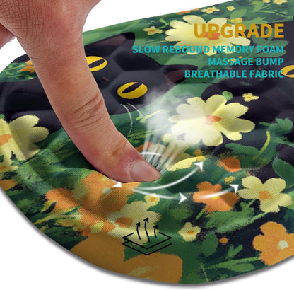 Hokafenle Ergonomic Mouse Pad Wrist Support, Wrist Rest Mousepad for Carpal Tunnel Pain Relief with Integrated Memory Foam Slope Massage Bulge (11.8x7.9 inch,Topographic Contour)