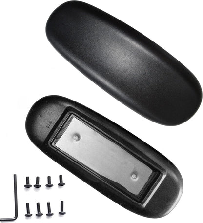 MySit Office Chair Armrest Replacement Arm Pads Univeral 4" Mounting Hole (Set of 2) Black