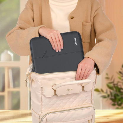 MOSISO Laptop Case 13.3 inch, 13-13.3 inch Laptop Sleeve Compatible with MacBook Air/Pro 13/Pro 14 M5 M4 M3 M2 M1, HP Dell ASUS Lenovo,Polyester Vertical Computer Sleeve Bag with Pocket, Antique Green - Colors B