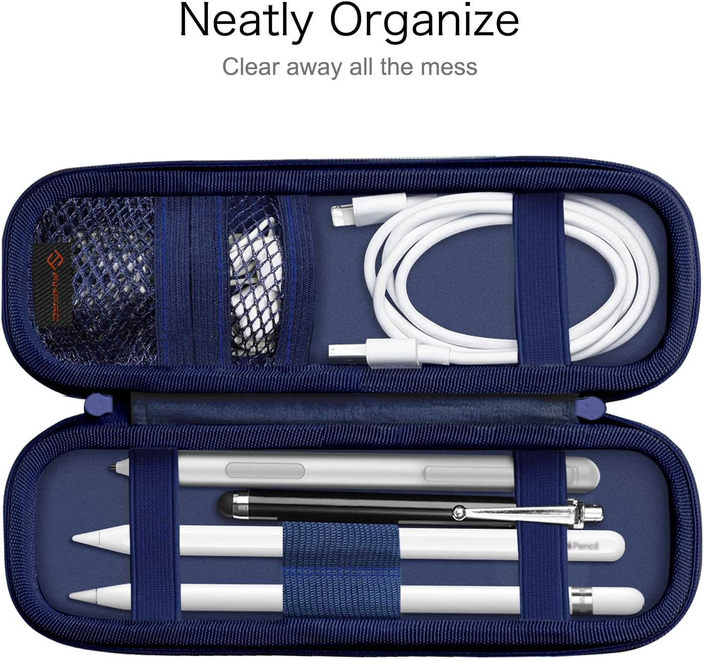 Fintie Holder Case for Apple Pencil Pro, Apple Pencil (USB-C / 1st / 2nd Generation), PU Leather Carrying Bag Sleeve Compatible with Pen, USB Cable, Samsung Stylus, Lilac Marble