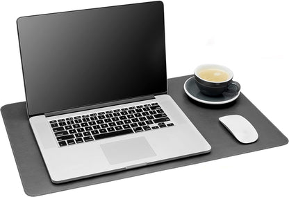 Gallaway Leather Desk Mat, Office Writing Desk Pad, Large 36" x 17" Dark Brown, for Top of Desks, Gift Ready Elegant Computer Desk Cover Protector PU Leather