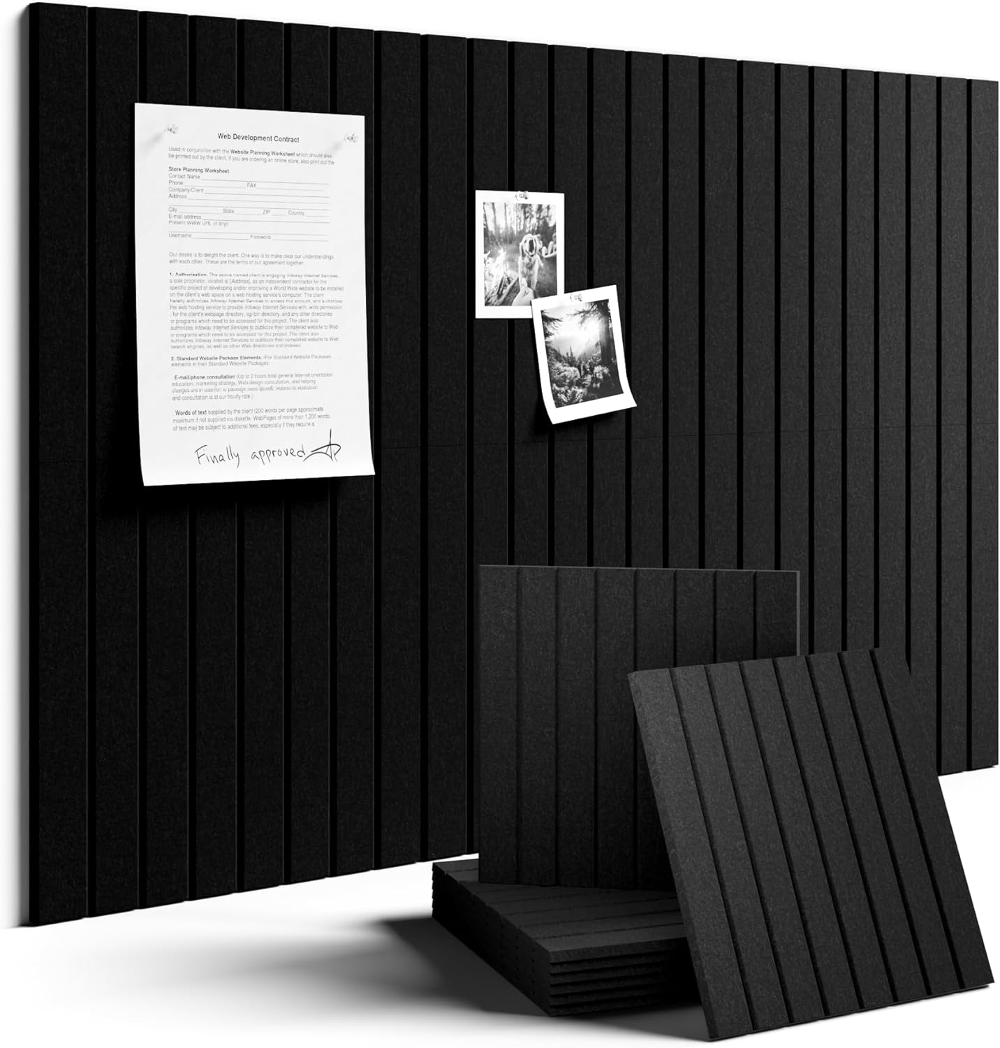 Fluxynara Large Felt Bulletin Board 48" x 36" Cork Board Alternative-12 Pack with 70 Safe Removable Adhesive Tabs, Cork Boards for Walls Cork Board for Home Office Classroom Pin Board (Oatmeal)